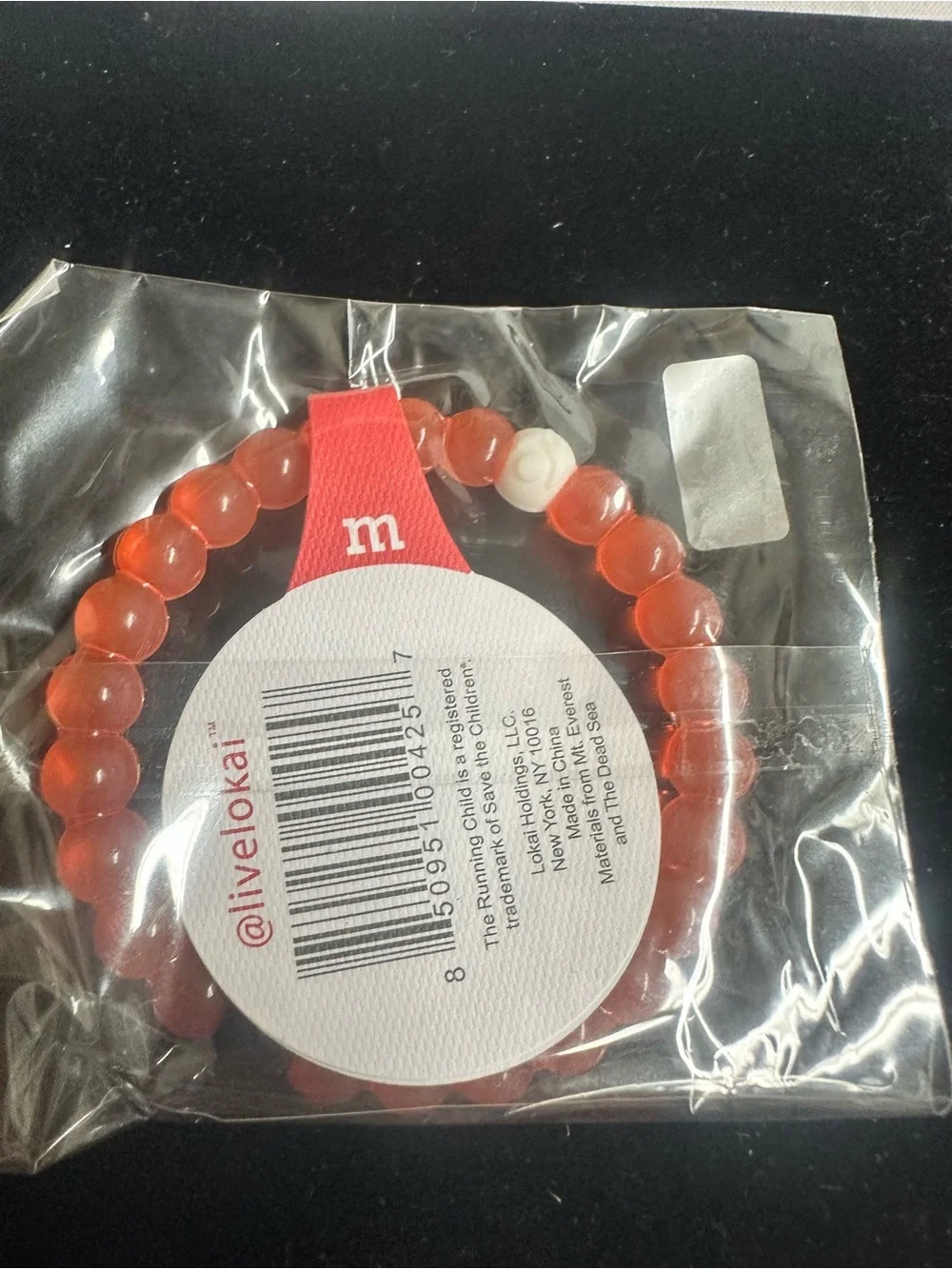 Lokai Kids Red Beaded Balance Bracelet with Signature Beads